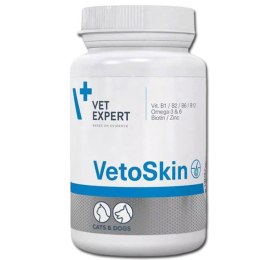Vetoskin preparat w kapsułkach, dla psów i kotów z zaburzeniami dermatologicznymi 90 kapsułek