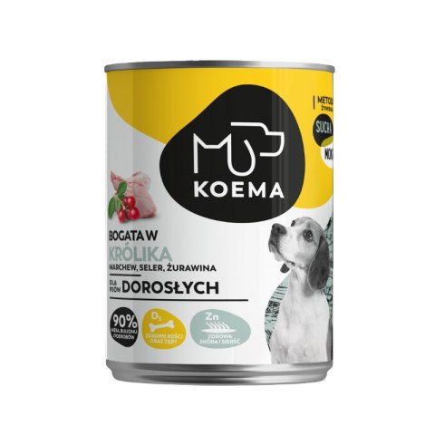 KOEMA karma mokra 90% mięsa, królik 400 g