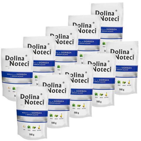 Dolina Noteci Premium bogata w dorsza z brokułami saszetka 10 x 500 g