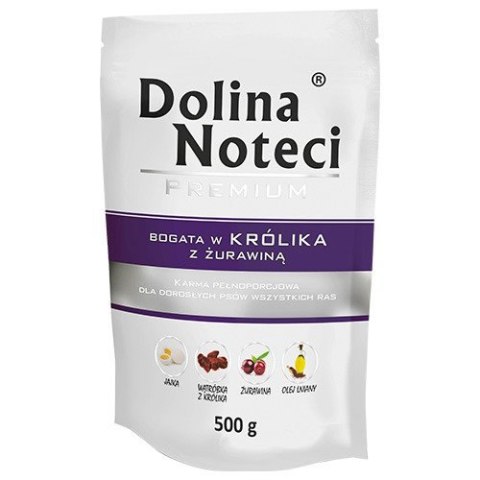 Dolina Noteci Premium bogata w królika z żurawiną saszetka 10 x 500 g Dolina Noteci Premium bogata w królika z żurawiną saszetka 10 x 500 g