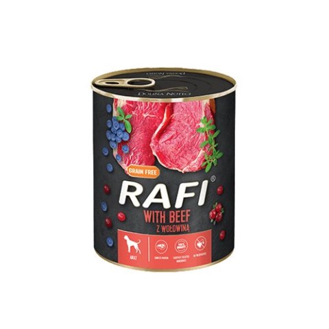 Rafi z wołowiną, borówką i żurawiną 12 x 800 g Rafi z wołowiną, borówką i żurawiną 12 x 800 g
