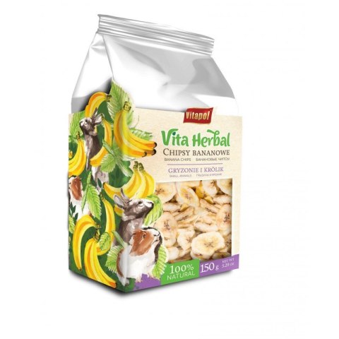 Vita Herbal dla gryzoni i królika, chipsy bananowe, 150g