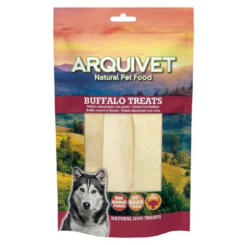 ARQUIVET BUFFALO Skóra z bawoła - 12x4cm - 4szt - 80g ARQUIVET BUFFALO Skóra z bawoła - 12x4cm - 4szt - 80g